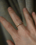 Big Substantial Old Diamond Wedding Band 18K Gold Sweden