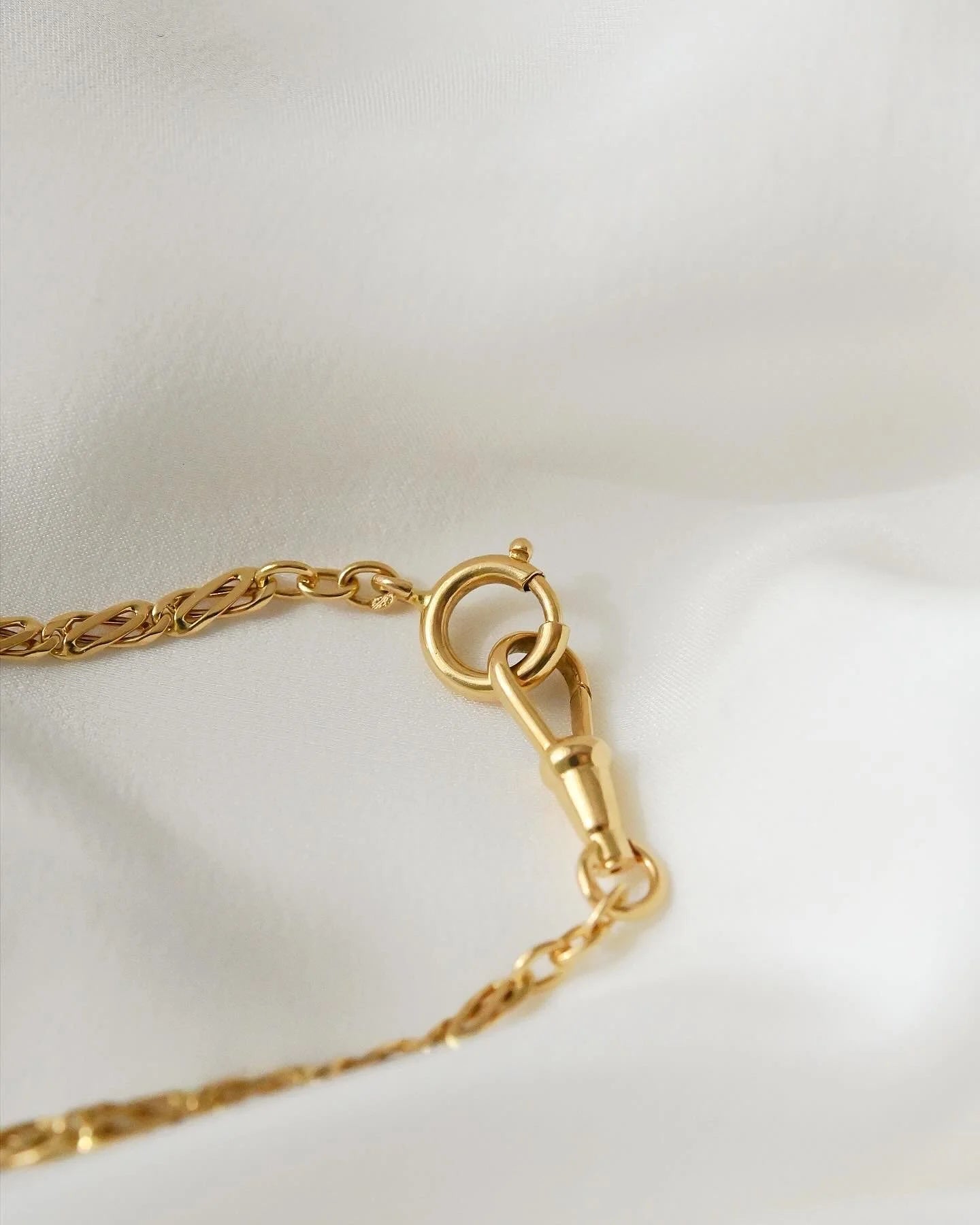 Extraordinary Rare Watch Chain Fancy Link 18K Gold 1910s