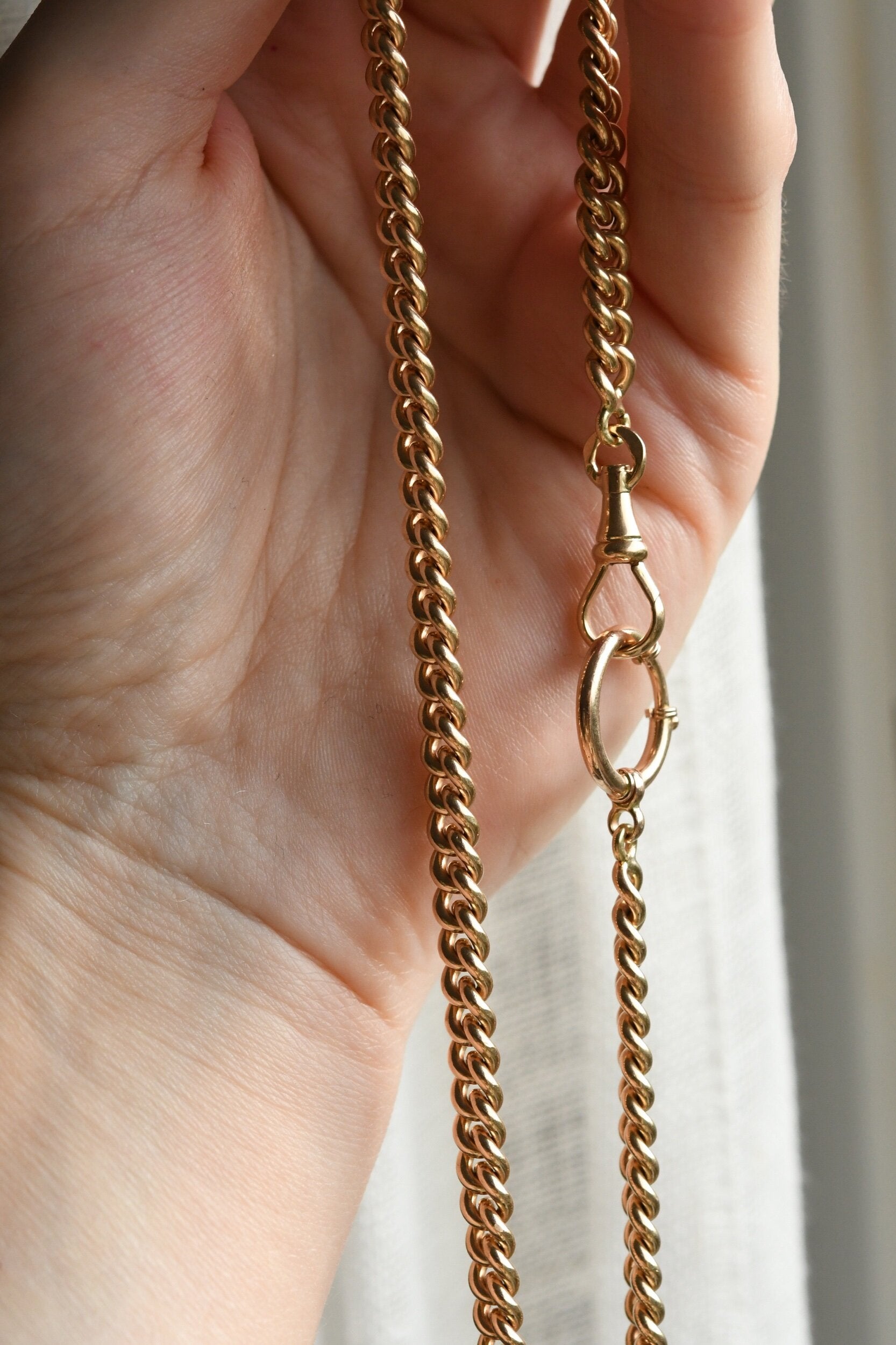 Sublime Antique Watch Chain Necklace 14K 47,8 grams