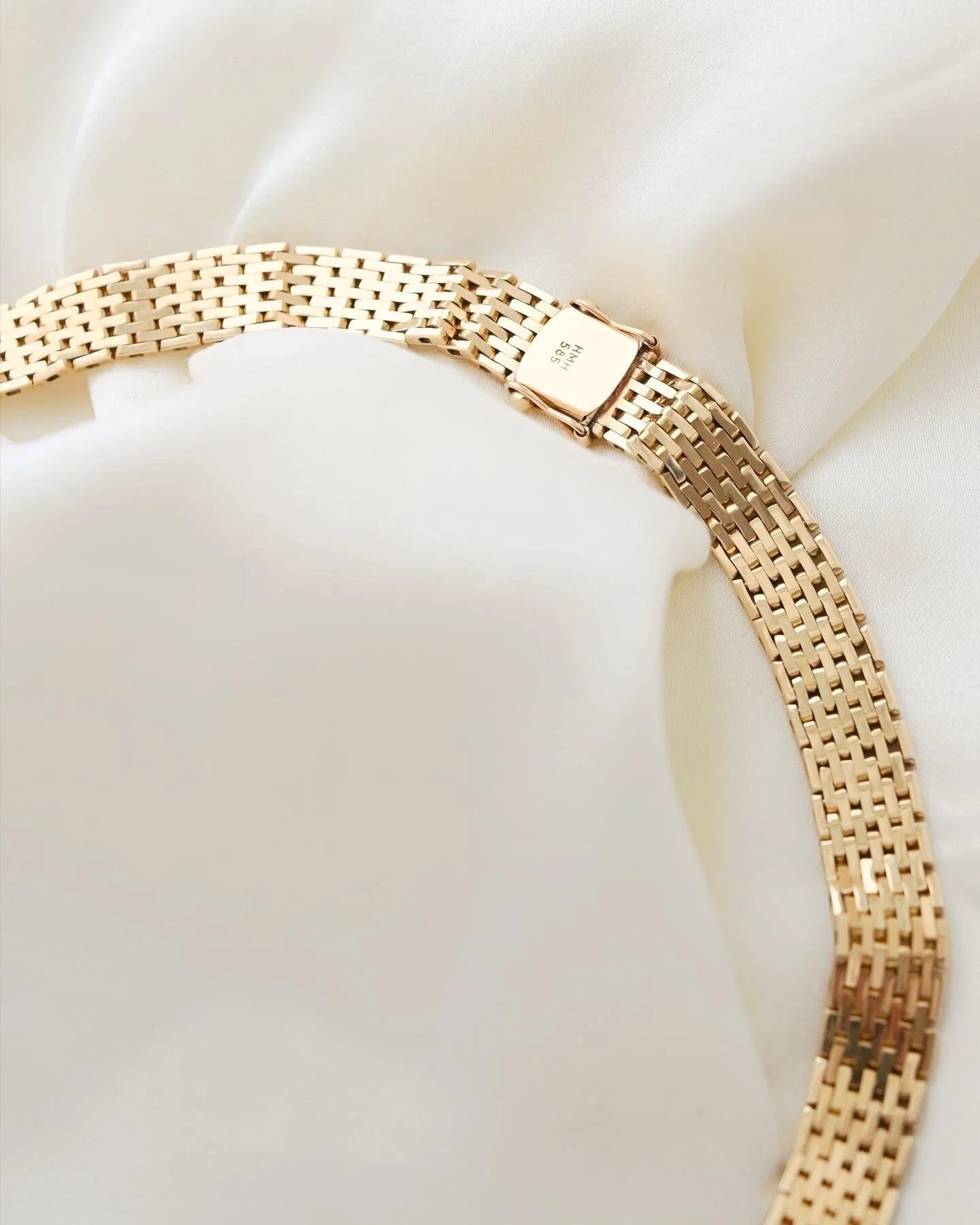 55 Grams Sublime Danish Vintage Necklace 14K Gold 1960