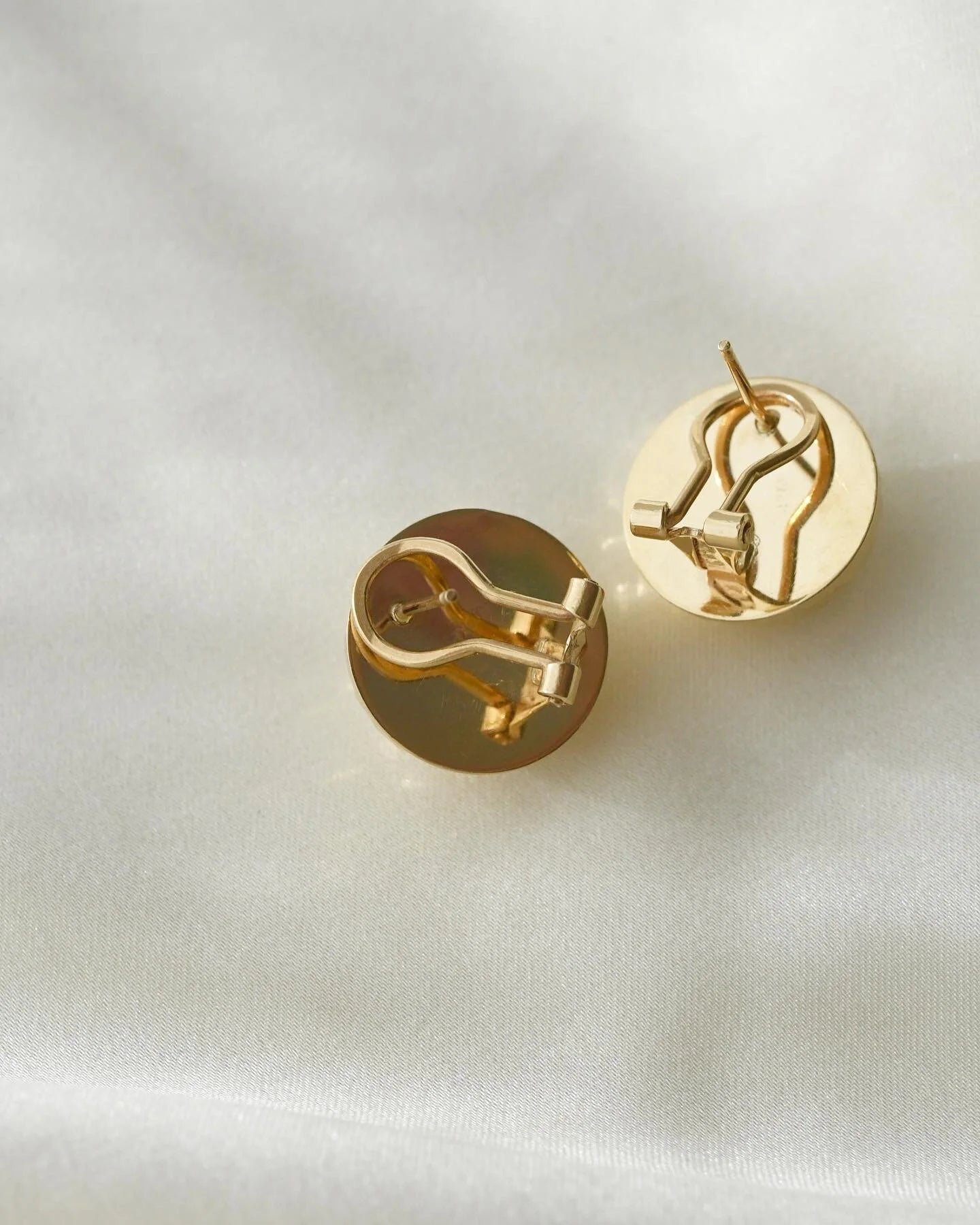 Big Vintage Earrings 14K 1980s
