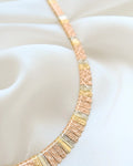 The Most Stunning Special Mid Century Necklace 18K Tri Color Gold