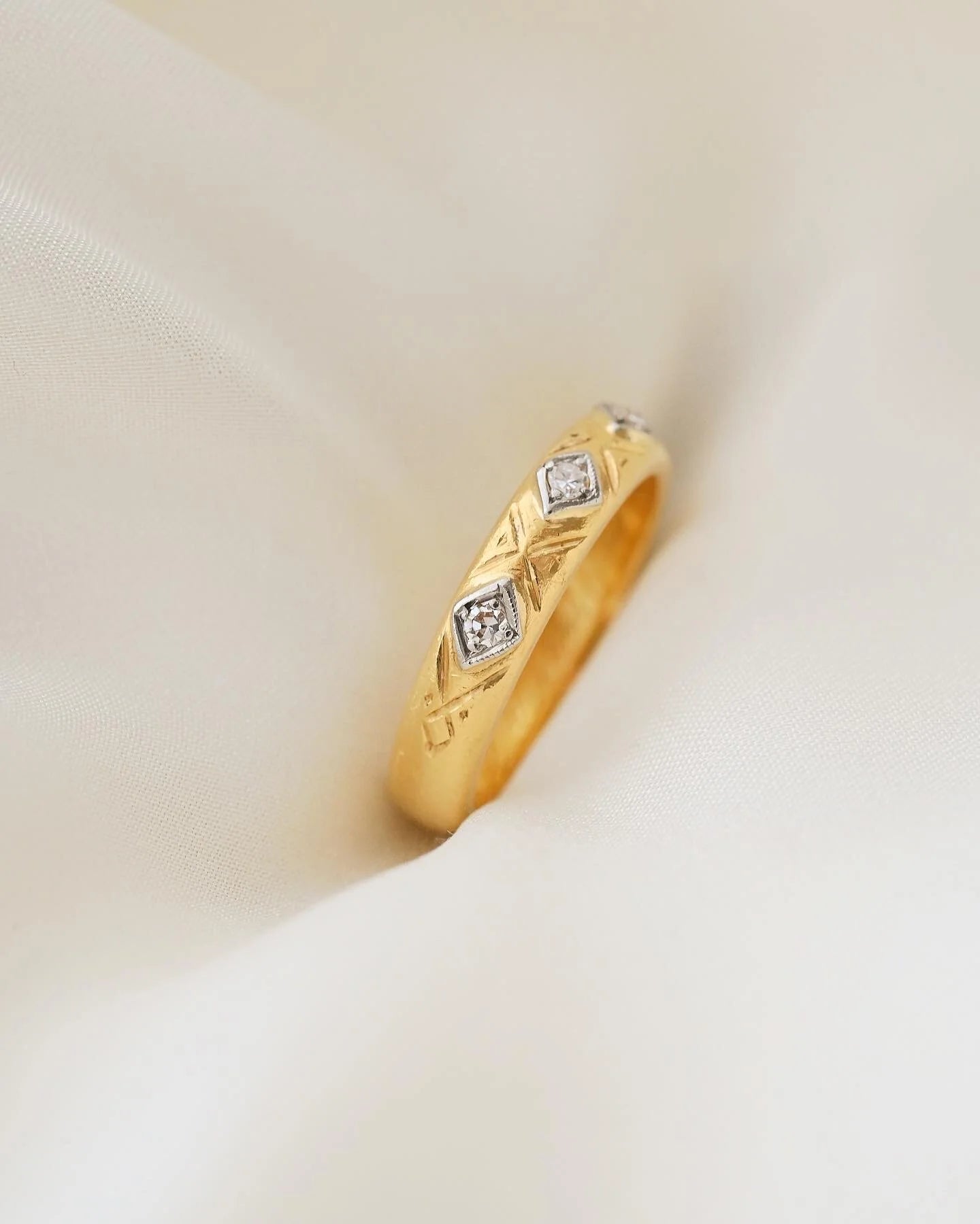 The Perfect High Carat Antique Stacking Ring Band 23K Gold 1923/1927