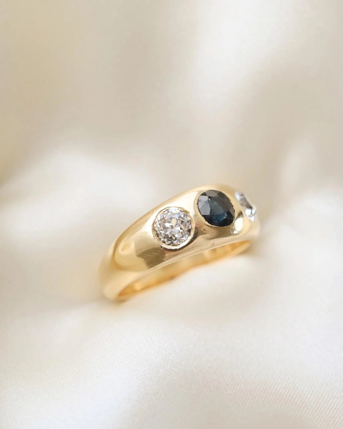 The Best Antique Danish 1.20 Carats Old Cut Diamond Ring 14K Gold