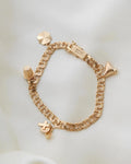 Unique Good Luck and Protection Charm Bracelet 18K Gold 1961