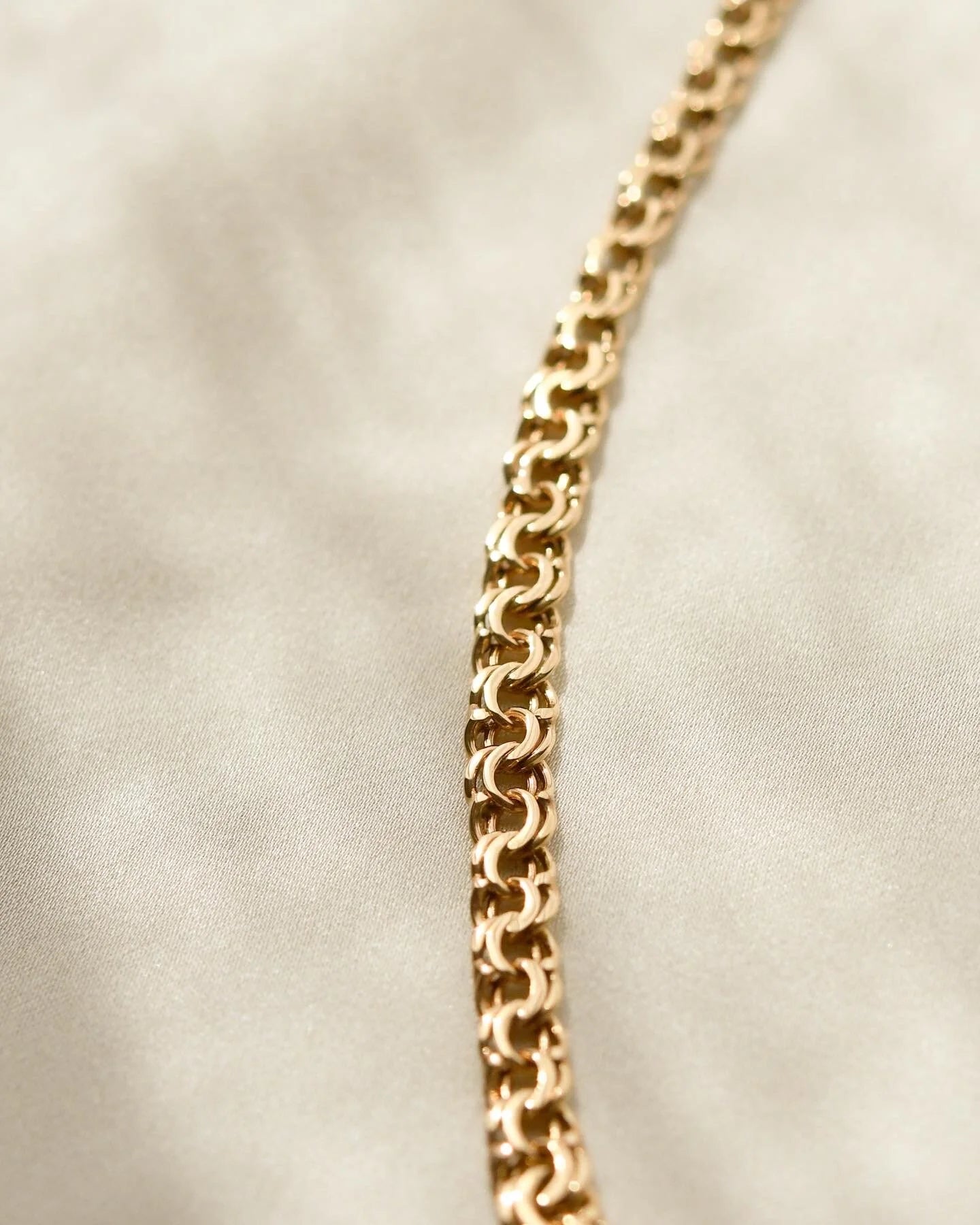 Gorg Bismarck Chain with Puffy Heart 14K Gold 1966