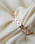 Rare Danish Mid Century Link Bracelet 14K Gold 1970