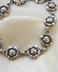 Irresistible Amazing Condition Antique Flower Bud Sterling Silver Bracelet By Georg Jensen 1933-1945