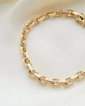 Perfect Danish Anchor Link Bracelet Vintage 14K Gold 1970