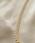 Perfect Rare Brick Link Necklace 14K Gold 1960s