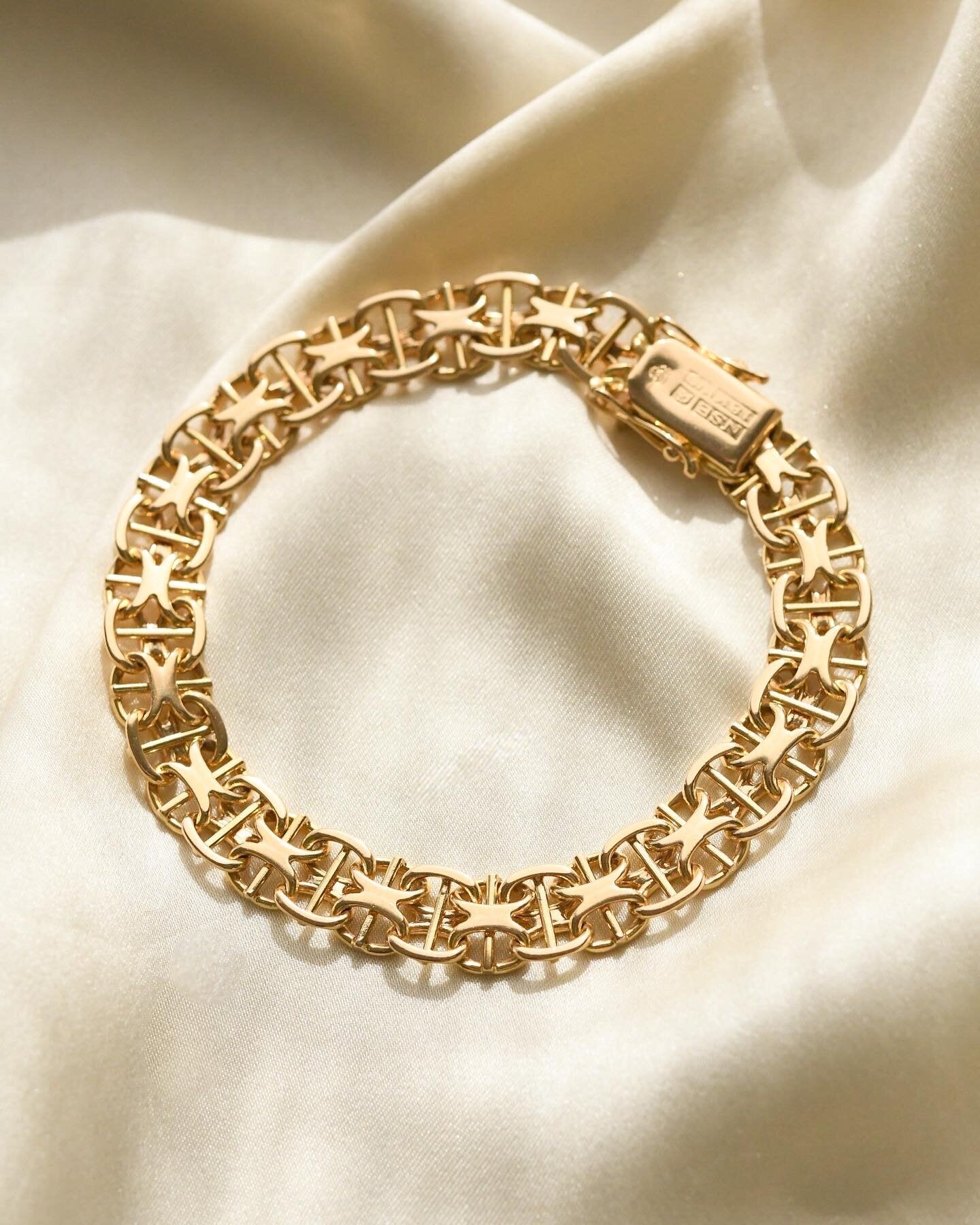 Gorg Swedish X-link Bracelet 18K Gold 1971