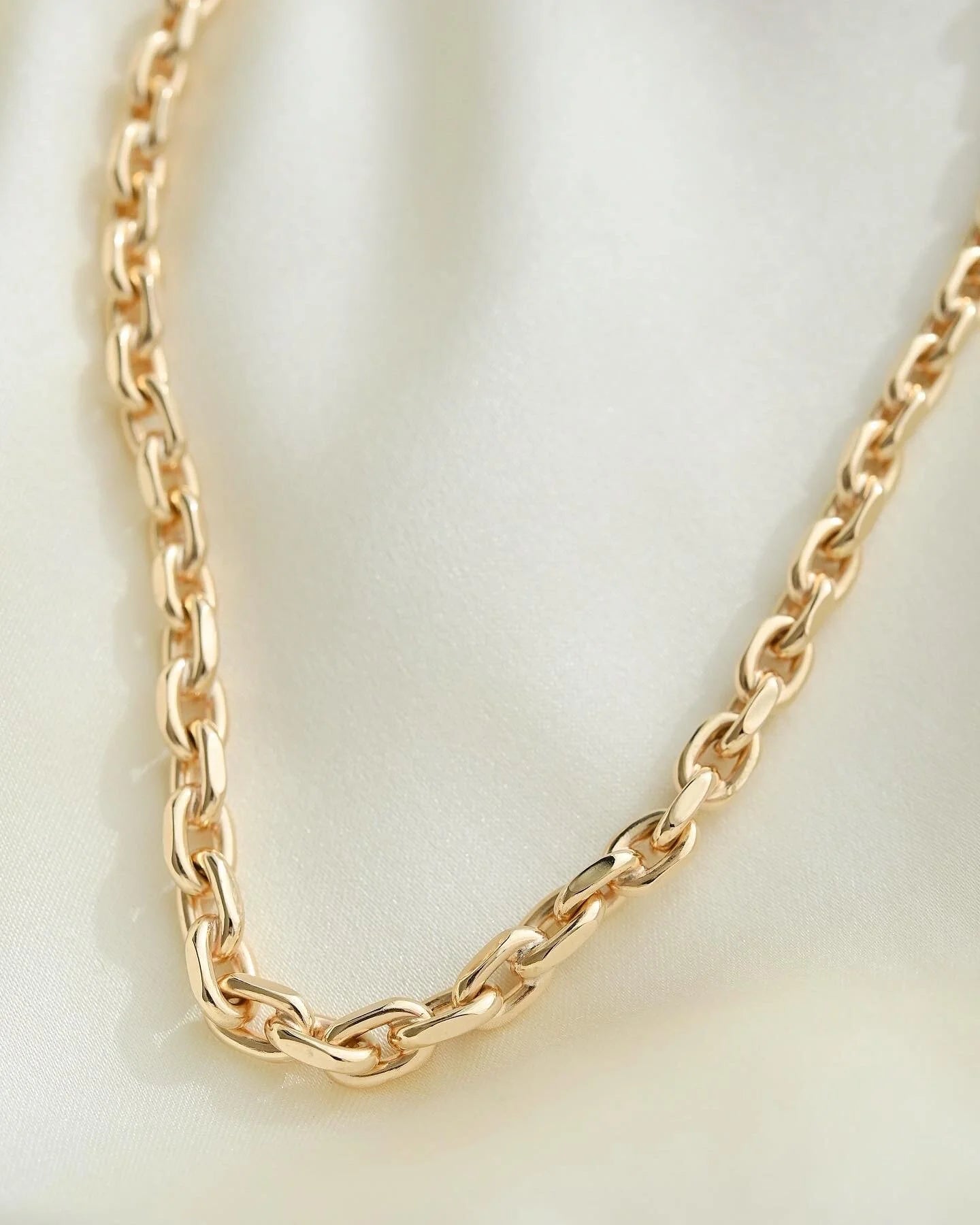 Perfect Sexy Danish Anchor Link Chain 14K Gold 1970s