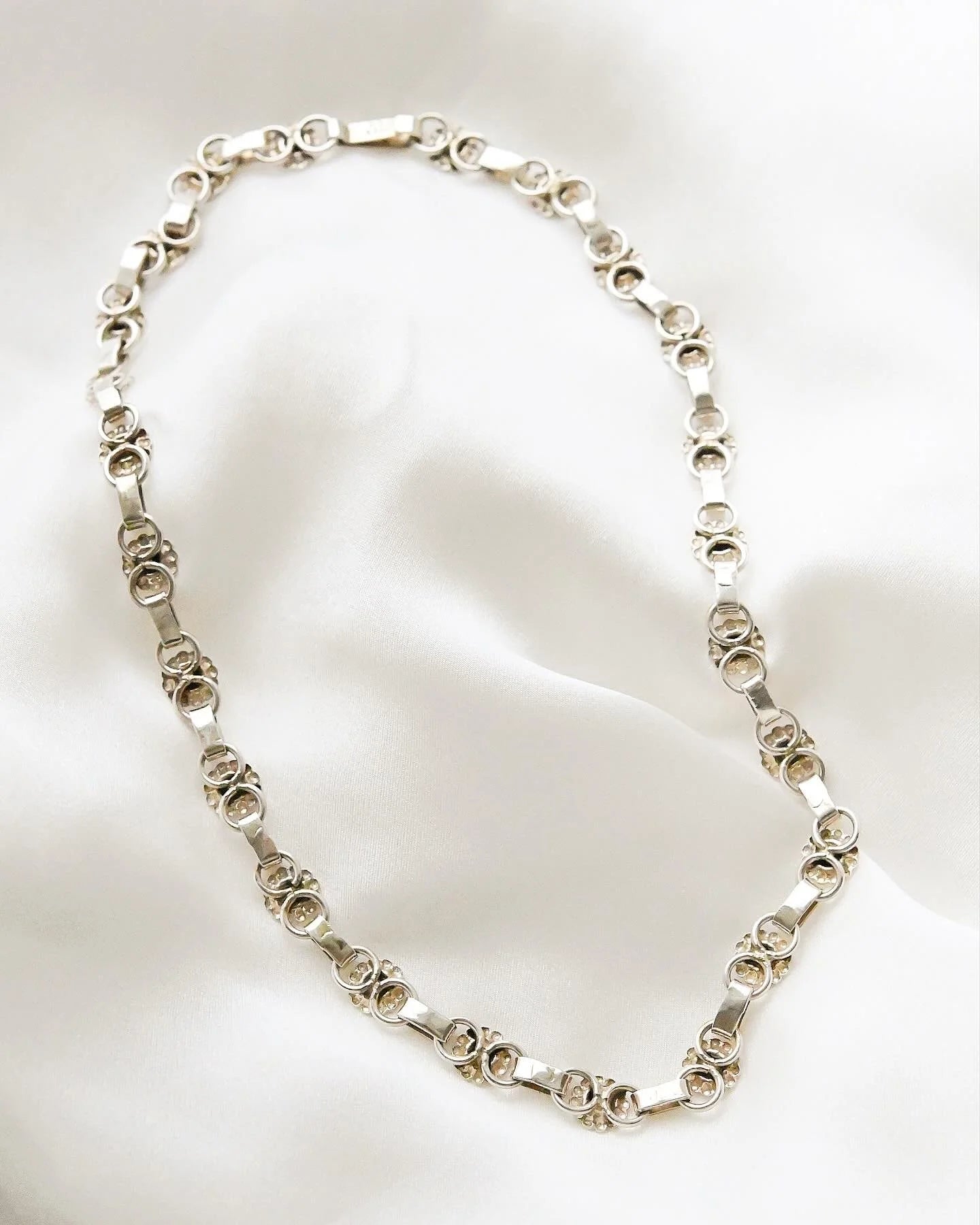 The Prettiest of Silver Necklaces Denmark 1950s