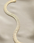 Beautiful Vintage Brick Link Bracelet 14K Gold 1960s