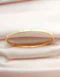 Gorgeous Timeless Classic Oval Bangle 18K Gold Sweden Mid 1900s