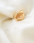 Big Bold Italian Diamond Bomb Ring Baguette Cut Diamonds 18K Gold 1980