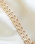 Sublime Swedish V Link Bracelet 18K Gold 1966