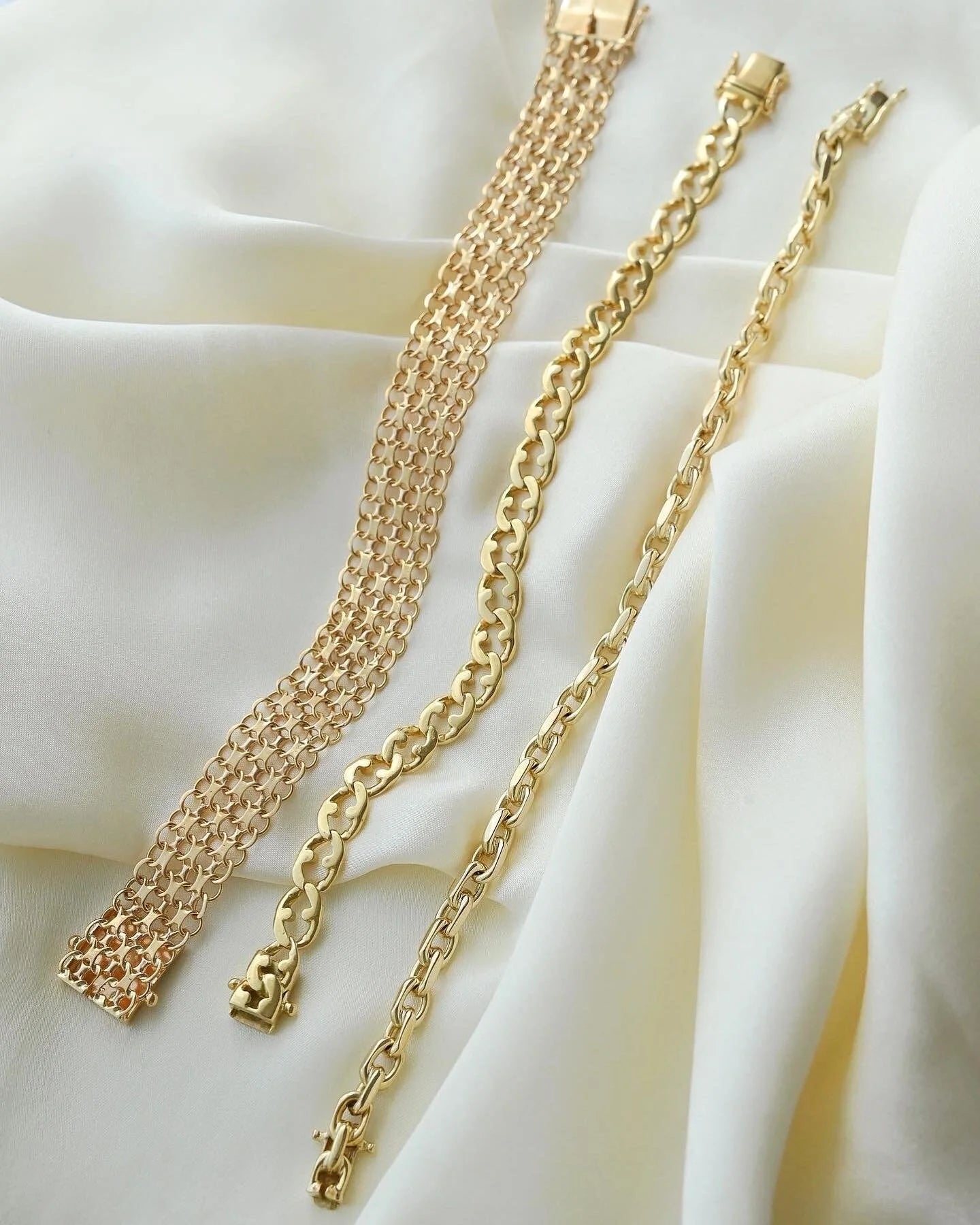 Beautiful Danish Vintage Anchor Bracelet 14K Solid Gold