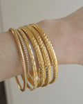 Wide Textured Bangle left!!! Perfect Vintage Bangles 18-21K Gold 1937-1970