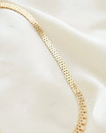 Amazing Radiant Brick Link Necklace 14K Gold 1960