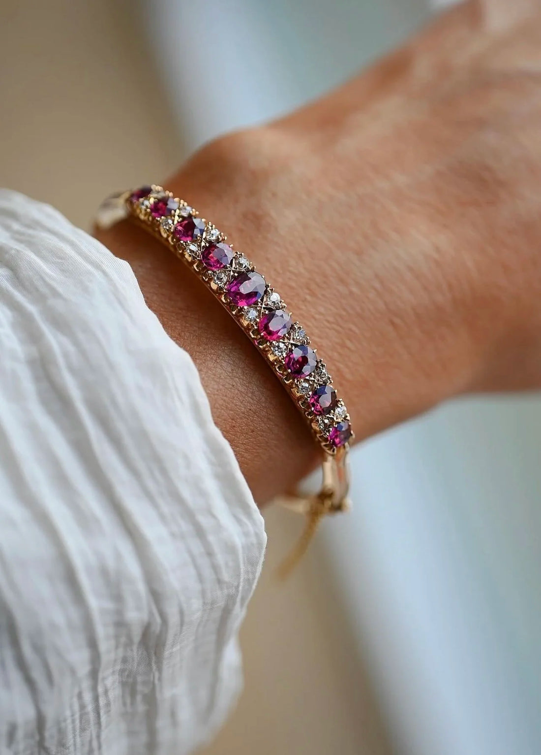 Antique Ruby & Diamond Dream Bracelet c. Beg. 1900s