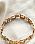 Beautiful Italian Vintage Flower Bracelet 18K Gold