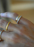 High Quality Diamonds in Semi-Alliance Band 18K Gold Sweden 1979