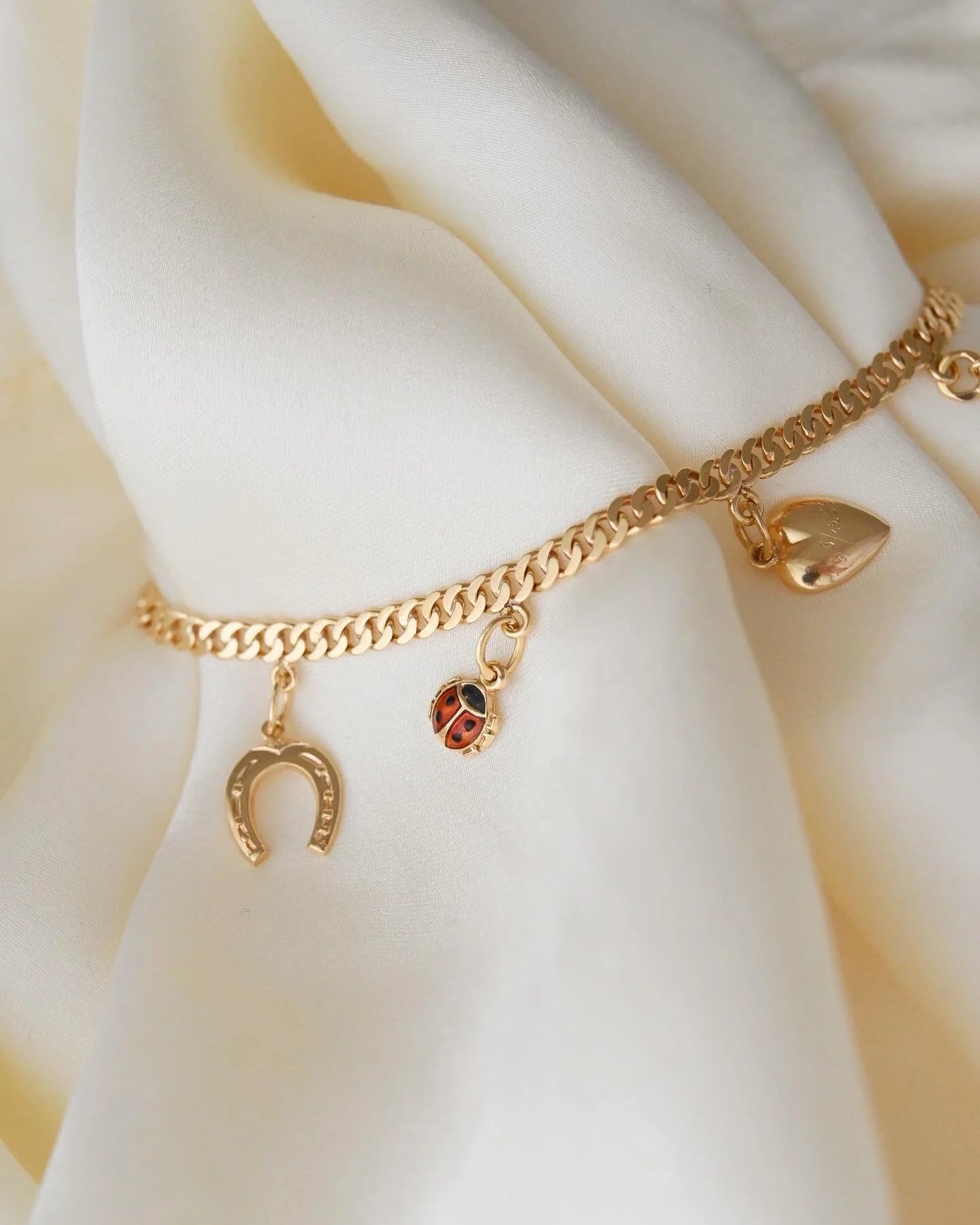 Special Good Luck Charm Bracelet 18K Gold 1950