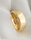Free Downsizing! Rare Wide Weddning Band 18K Gold Sizeable to Any Size