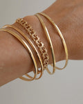 Two Vintage Bangles Sold As a Set of Two 18K Gold