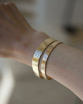 Sublime Wide Brick Link Bracelet 14K Gold