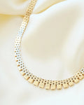 Stunning Brick Link Necklace 14K Gold 1960