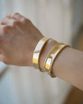 Prrrrfect Heavy Danish Vintage Bangle High Polish 14K Gold 1970