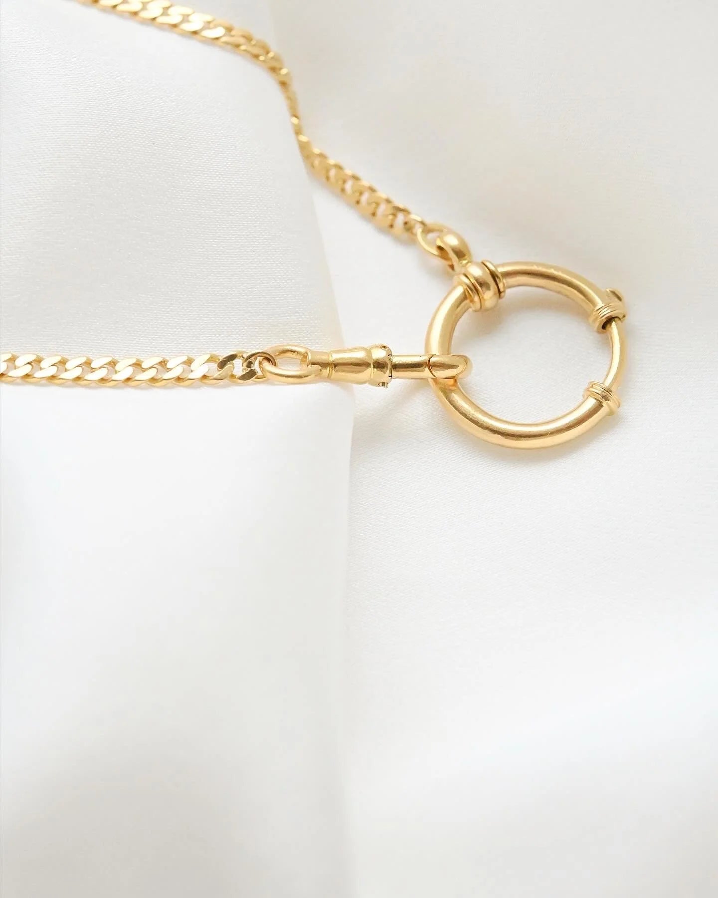 Rare 18.5 Inches Antique Curb Watch Chain 18K Gold 1910