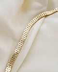 Dreamy Heavy Brick Link Vintage Necklace 14K Gold 1960