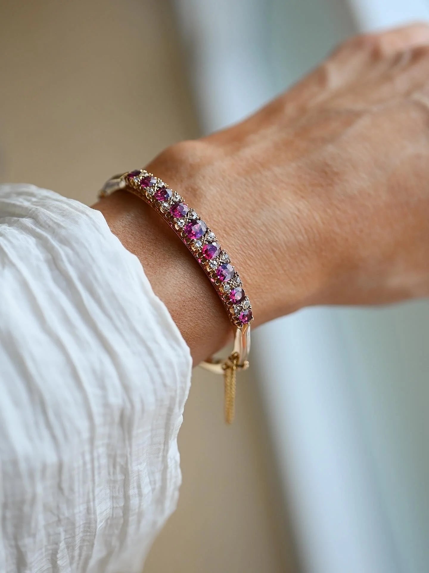 Antique Ruby & Diamond Dream Bracelet c. Beg. 1900s