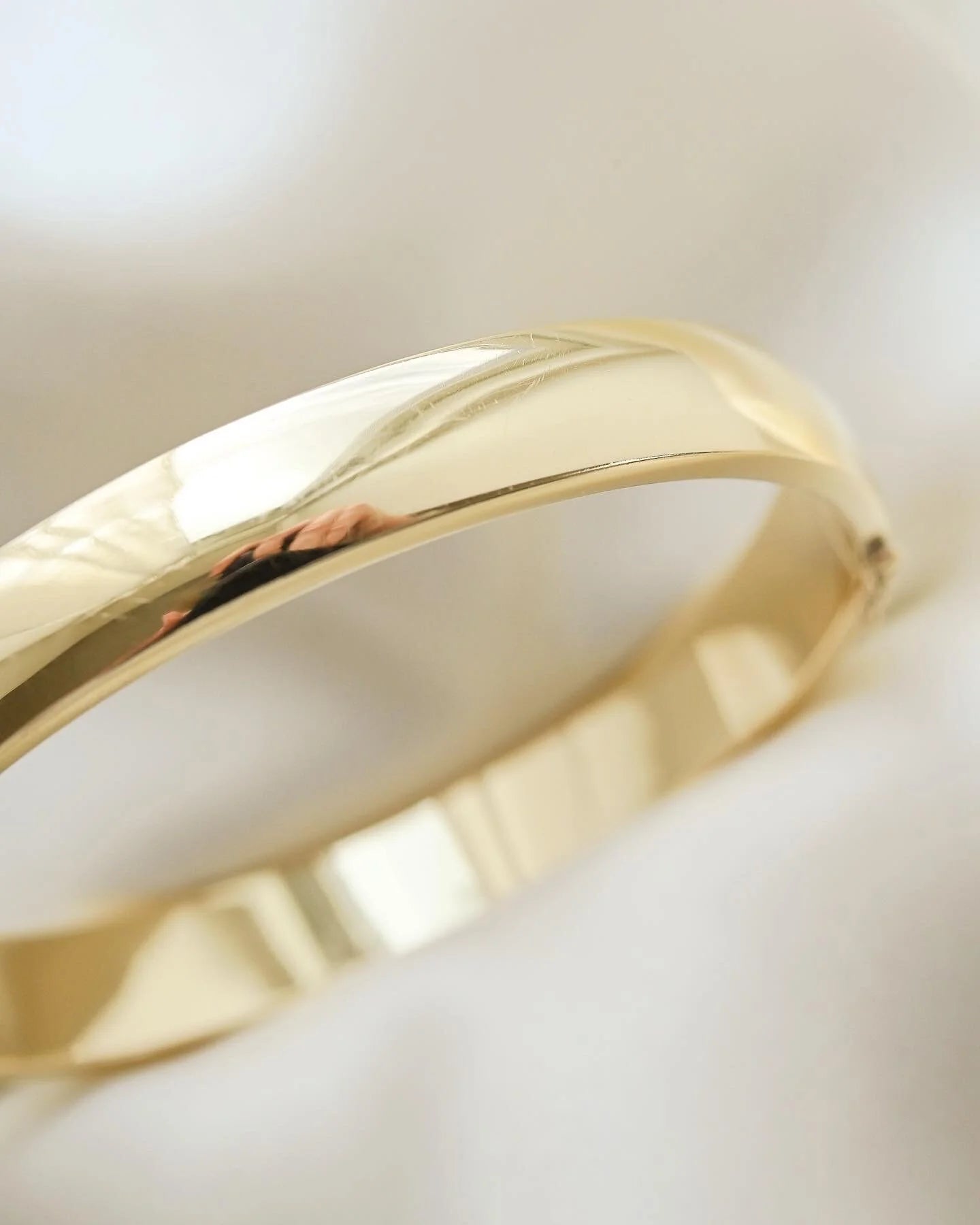 High Shine Danish Vintage Bangle 14K Gold