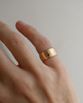Unique Super Wide Heavy Swedish Vintage Gold Band 18K 1959