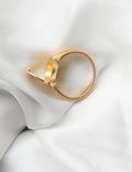 Extraordinary Signet Ring w Secret Compartment LA or AL 18K Gold 1949 Sweden