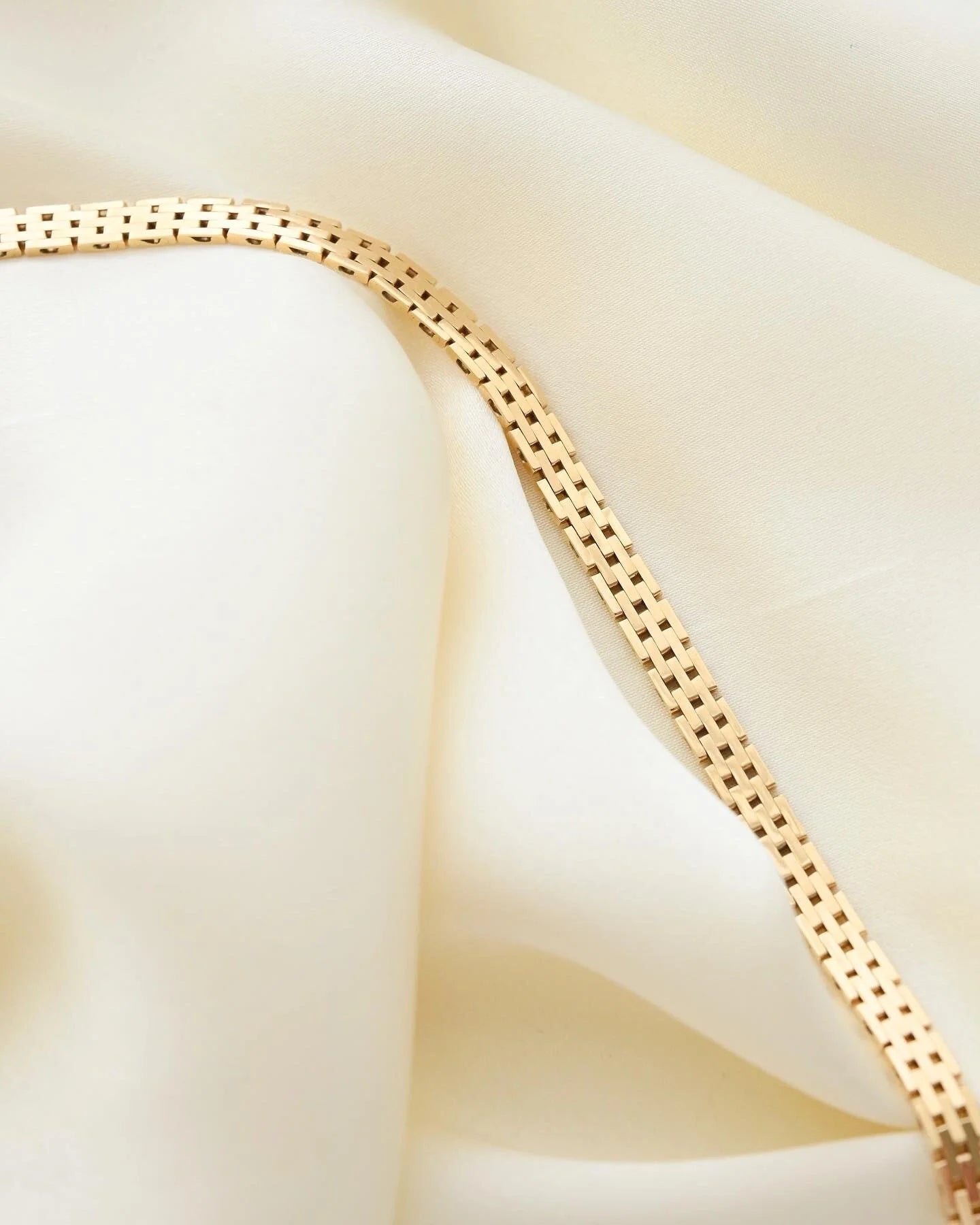Extraordinary Perfect Danish Link Necklace by Sigurd Rnna 14K Gold