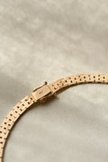 Amazing Graduated Brick Link Necklace 14K Gold 1960