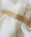 Perfect Vintage Star Pattern Link Bracelet 18K Gold