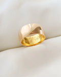Unique Super Wide Heavy Swedish Vintage Gold Band 18K 1959