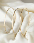 Amazing Faceted Round Vintage Bangles 14K Gold 1970s