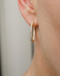 Extraordinary Hoops 1.35 Carats H/VVS Diamonds 18K Gold