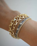 Amazing Danish Vintage Biker Link Bracelets 14K Gold