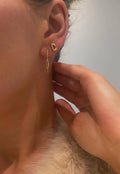 14k Gold Sculptural Teardrop Studs Sweden 1980