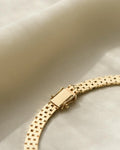 Stunning HEAVY Graduated Brick Link Necklace 14K Gold