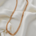 Amazing 32 Inches Looooong Italian Dog Clip Curb Link Necklace 18K Gold