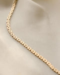 Stunning Danish Brick Link Necklace 14K Gold 1960s